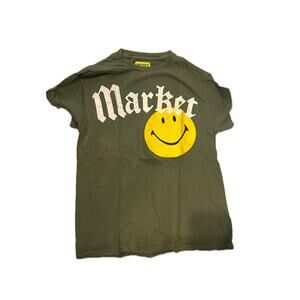 @Market Smiley Olive Green T-Shirt Mens M